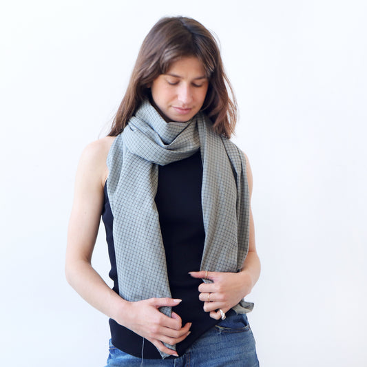 CA Scarf Wrap - Moss Plaid