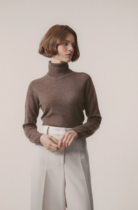 Kiltane Classic Polo Neck - Squirrel