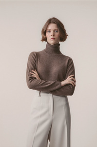 Kiltane Classic Polo Neck - Squirrel