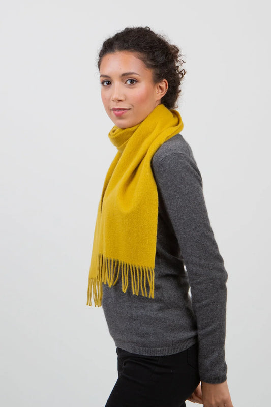 Lambswool Scarf - Sulphur Green