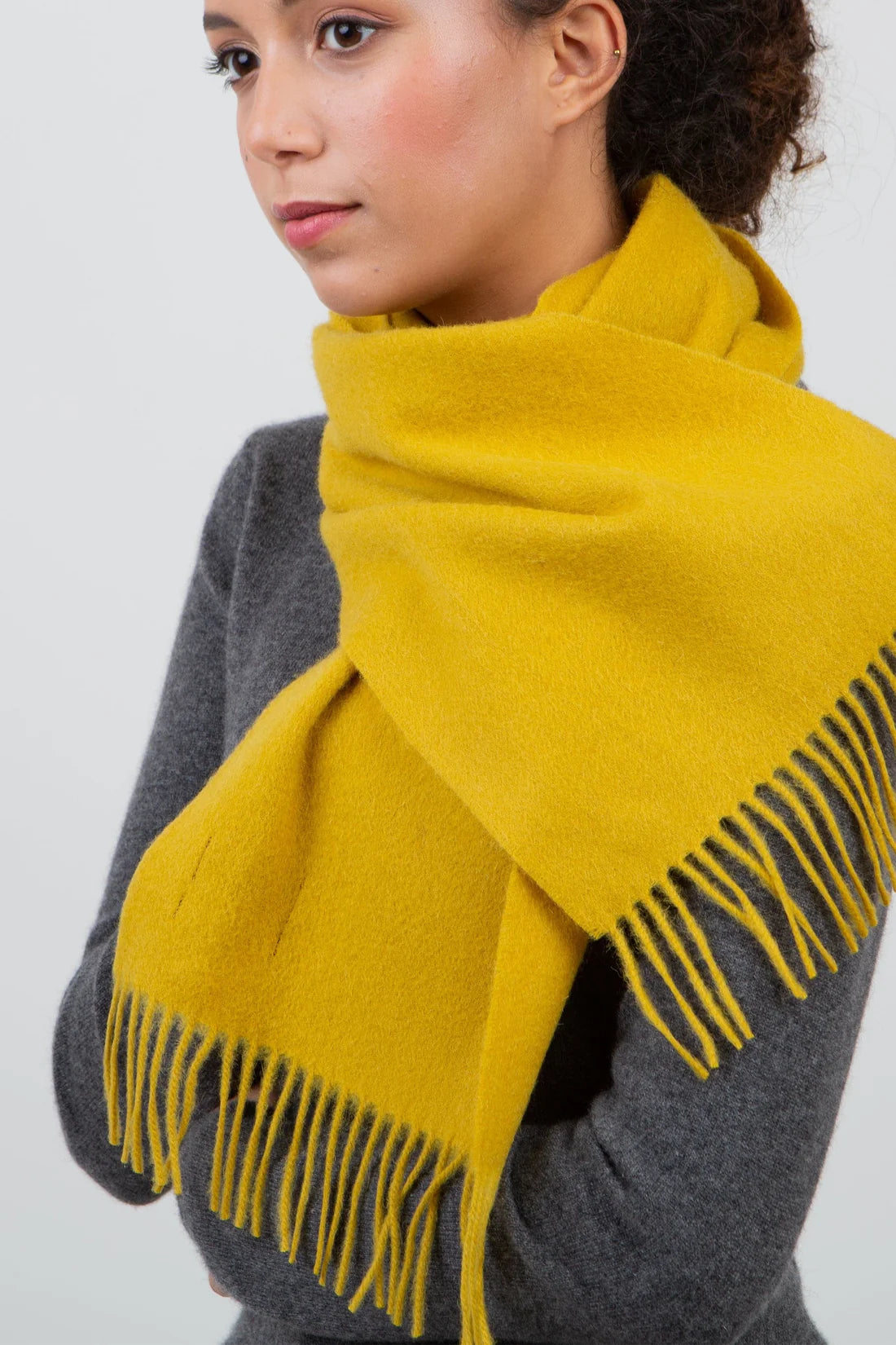 Lambswool Scarf - Sulphur Green