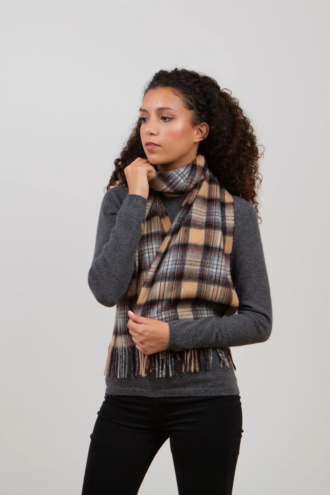 Lambswool Scarf - Official Camel Stewart