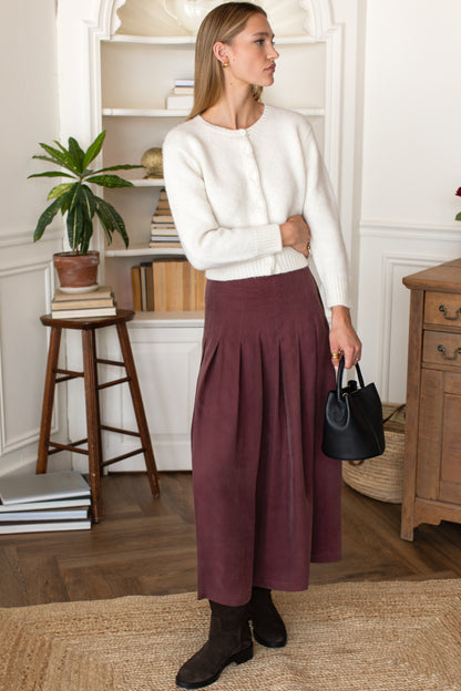 Atelier Pleated Maxi Skirt - Bitter Chocolate