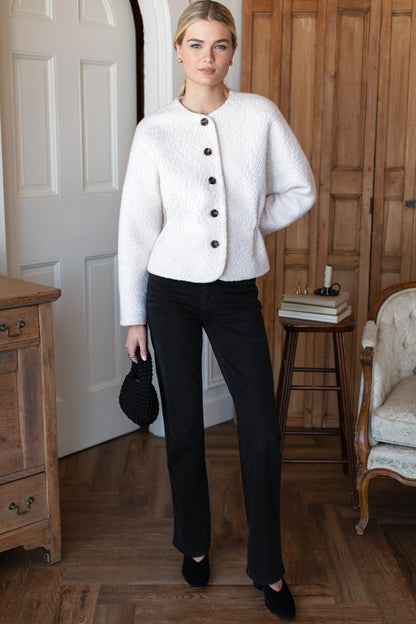 Atelier Cinch Jacket - Ivory Boucle