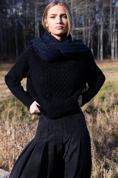 Atelier Pleated Maxi Skirt - Black
