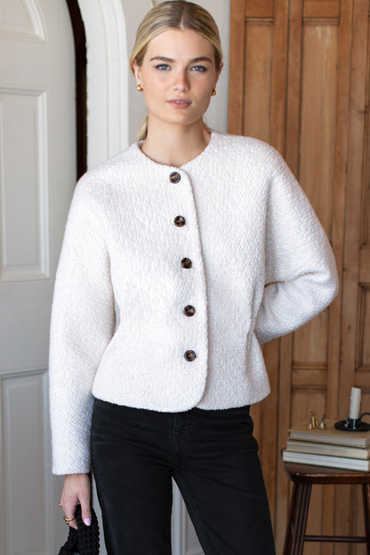 Atelier Cinch Jacket - Ivory Boucle