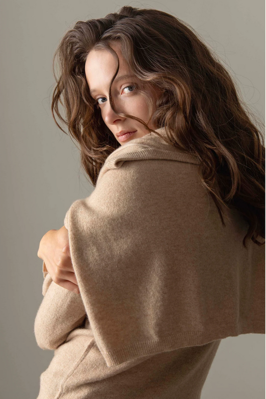 High Button Cardigan - Vicuna