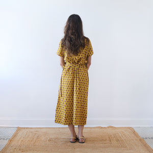 CA Wrap Dress - Chartreuse