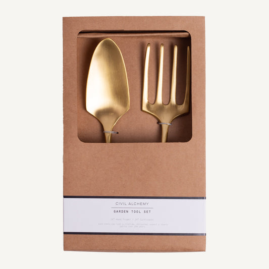 Solid Brass Gardening Tool Pair
