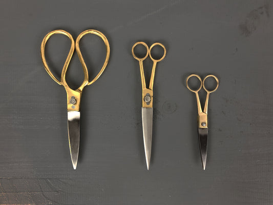 Shears Brass and Stainless Steel 7in