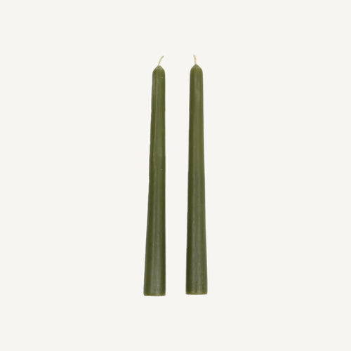 Beeswax Taper Candles - Green