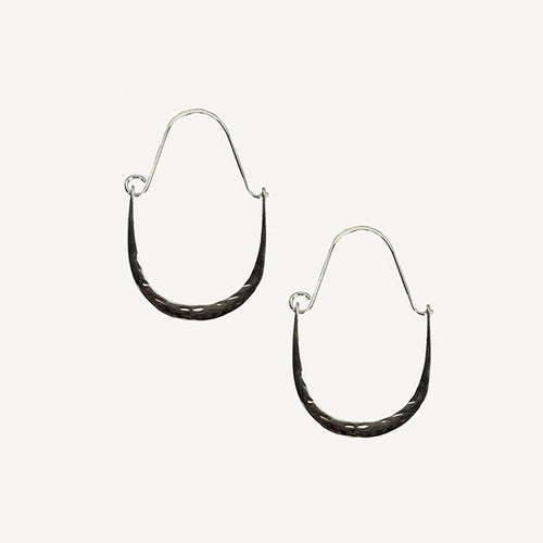 Francis Earrings - Hammered U-hoop