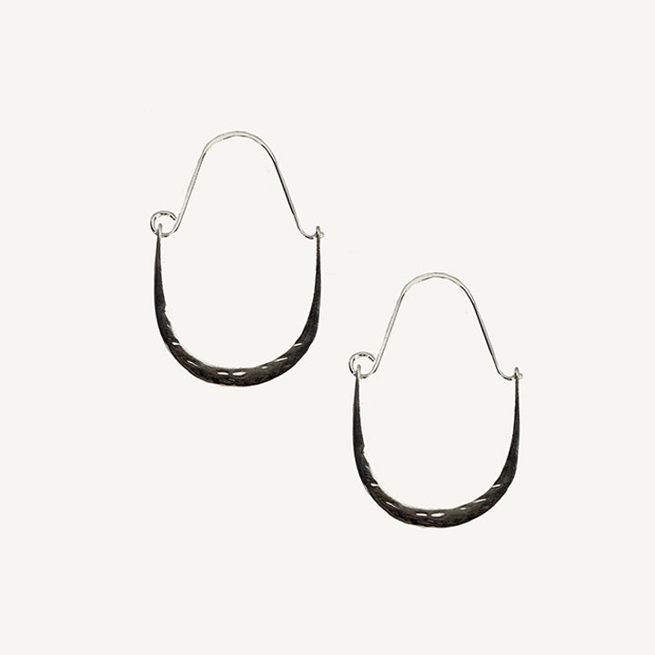 Francis Earrings - Hammered U-hoop