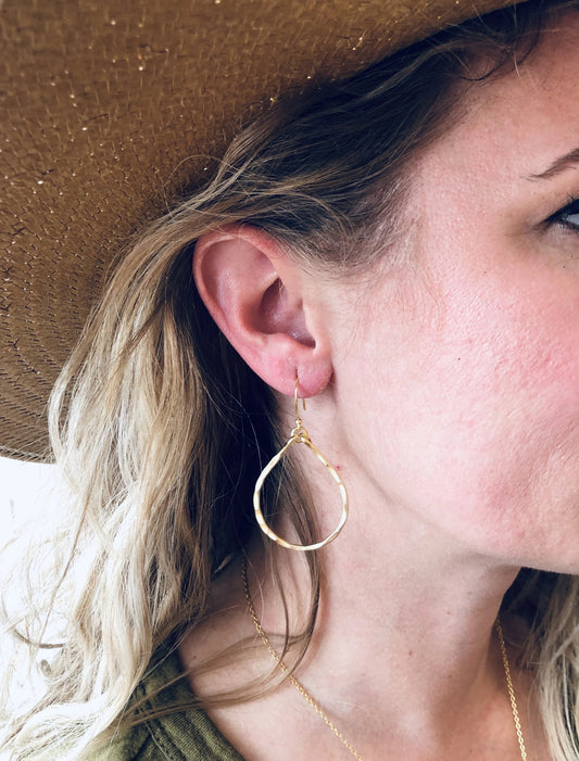 Teardrop Hoop Earrings