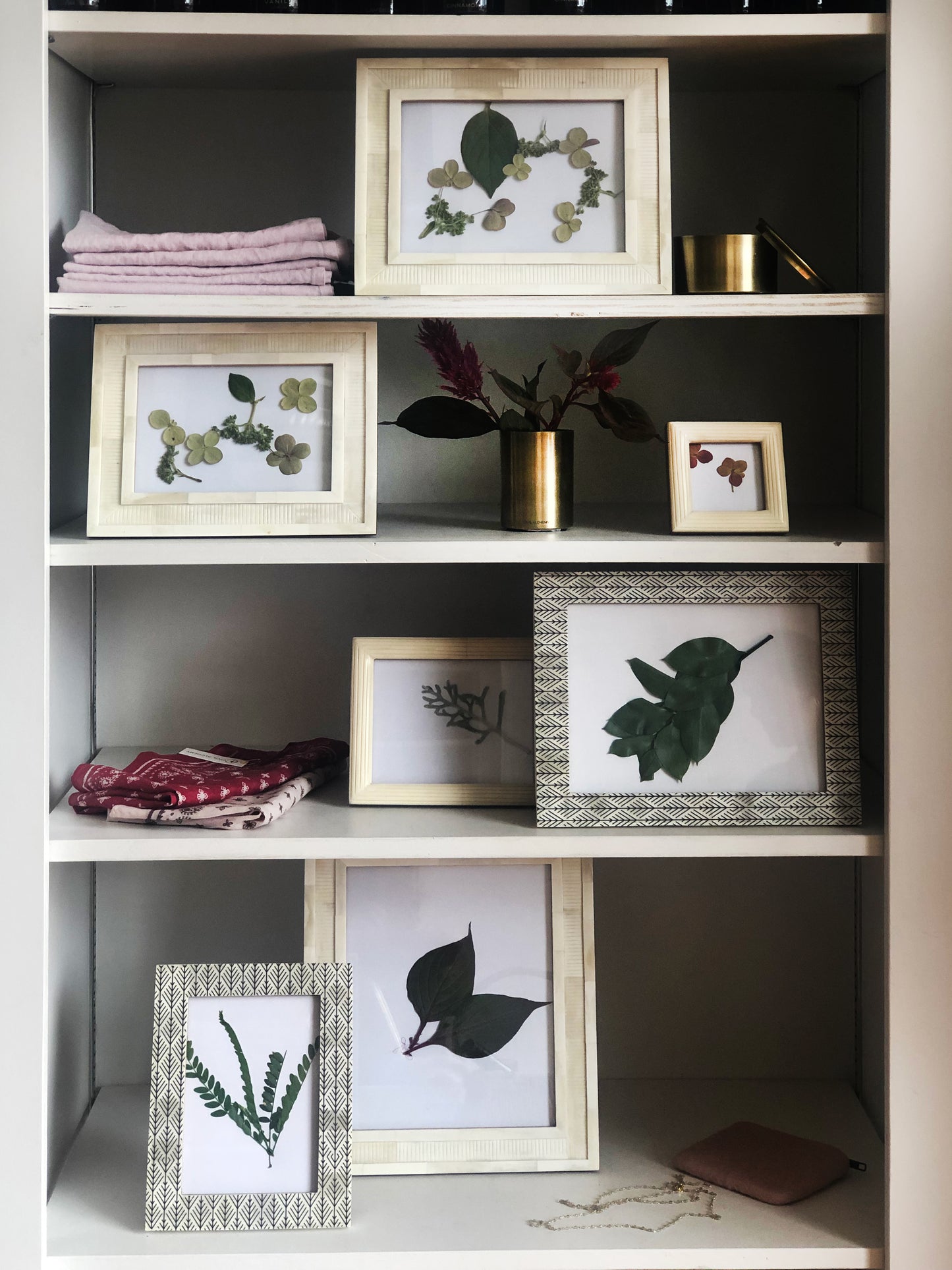 Bone Beadboard Picture Frames