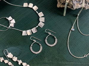 Silver Athena Earrings