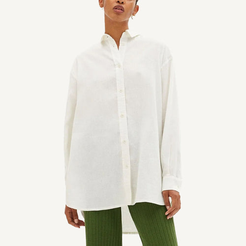 Hemp Gia Oversized Blouse - White