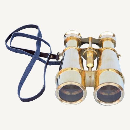 Brass Binoculars with Leather Case