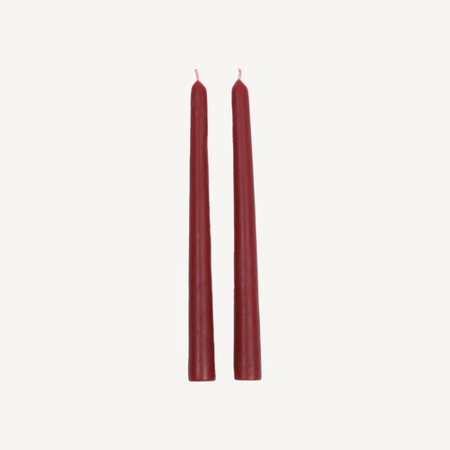 Beeswax Taper Candles - Red