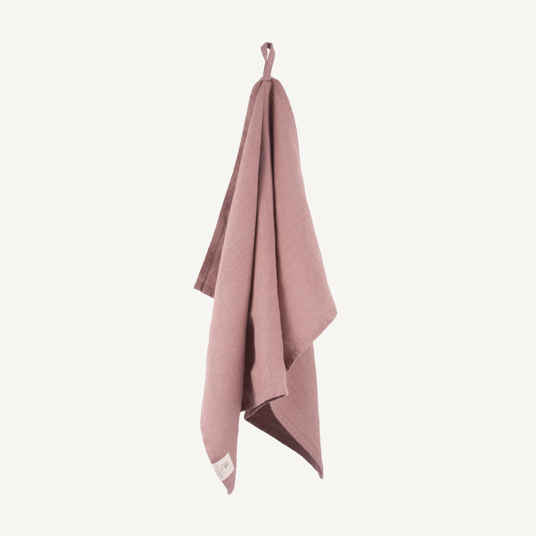 Linen Tea Towel - Dusty Rose